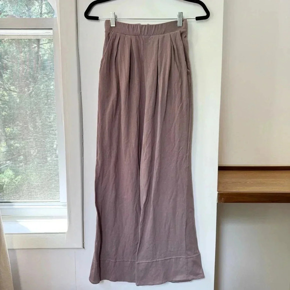 New Free People Roxanne Matching Wide Leg Pants Set Crop Top Vest Purple XS - Picture 9 of 12